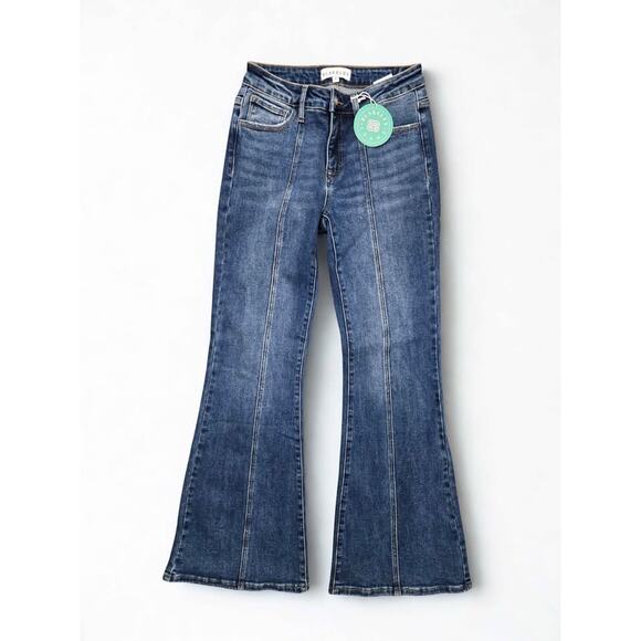NWT Blakeley Flare Jeans Size 5 | Exposed Seam | High Rise Stretch Denim Y2K - Picture 3 of 4